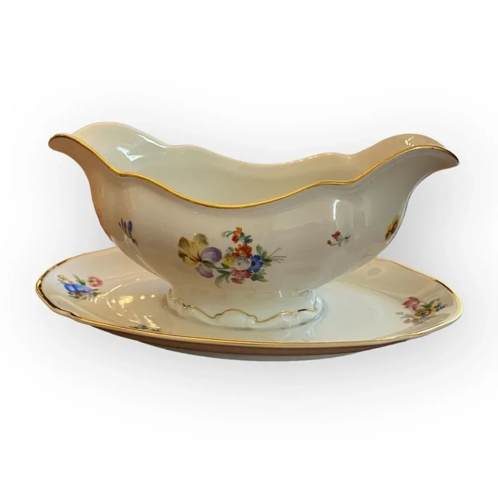 Vintage The Franklin Gravy Boat by Hutschenreuther Bavaria Germany US Zone